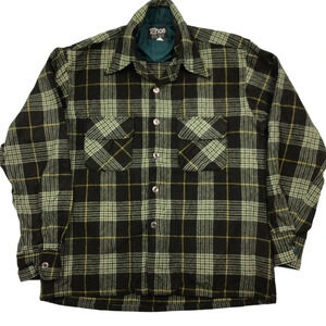 Vintage 80s Tahoe wool plaid button front flannel​